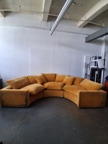 Joybird Bryant Semicircle Sectional (3 Piece) in Harper Amber Gold