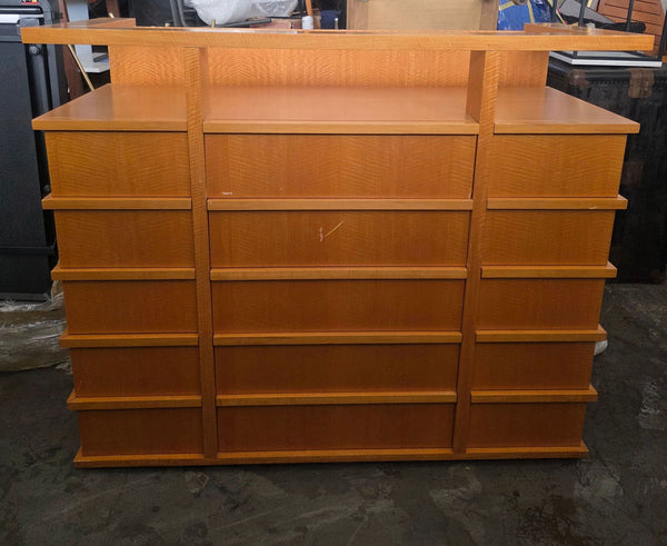 Spacious 15-Drawer Wooden Dresser with Shelf Top designed by Paul Dierkes