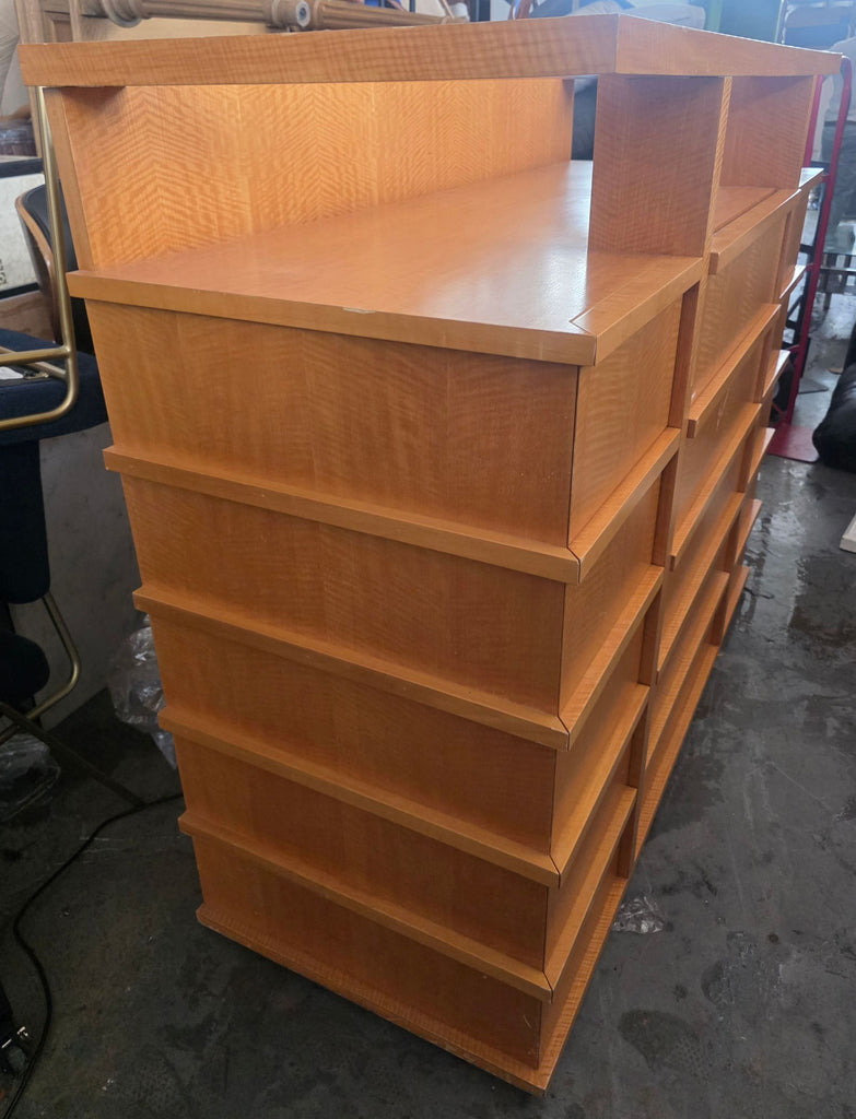 Spacious 15-Drawer Wooden Dresser with Shelf Top designed by Paul Dierkes