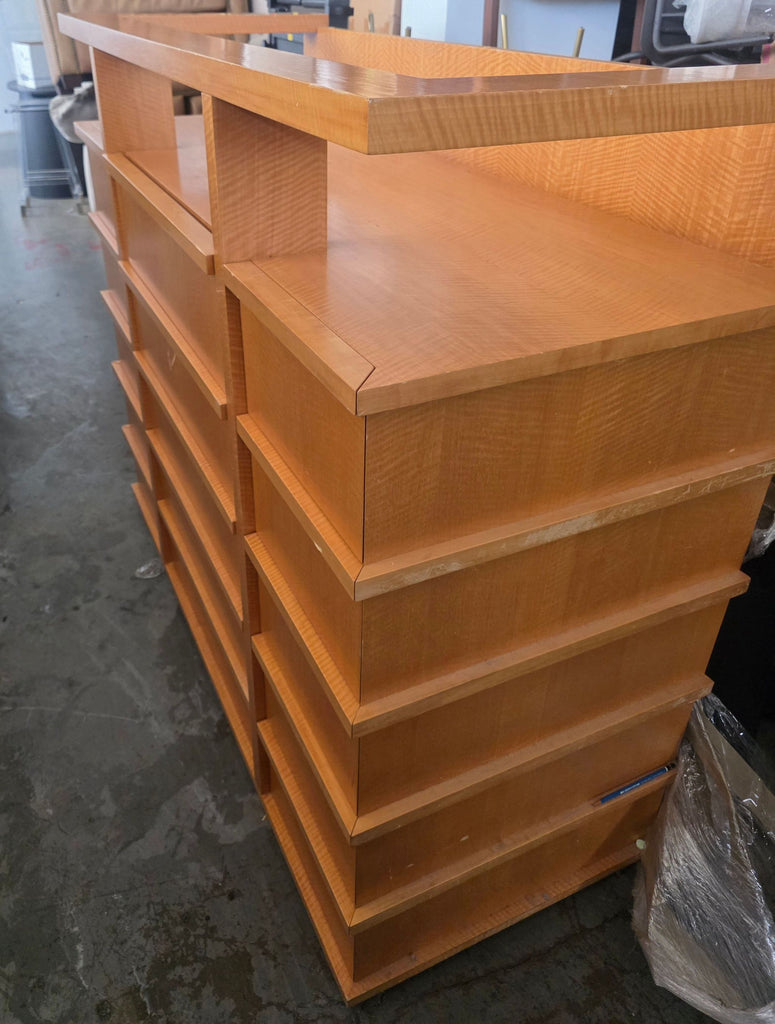 Spacious 15-Drawer Wooden Dresser with Shelf Top designed by Paul Dierkes