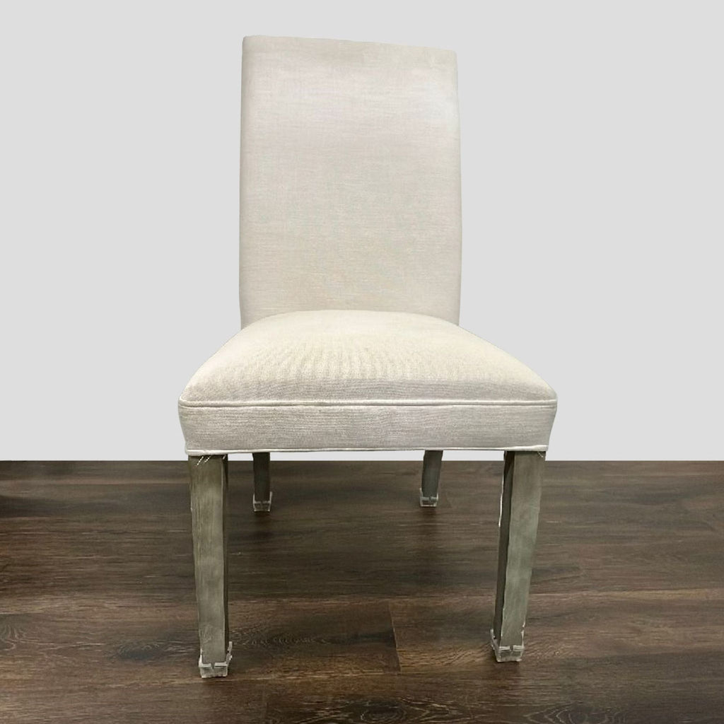 Restoration Hardware 7-Piece Dining Set with Modern Wood Table and White Chairs