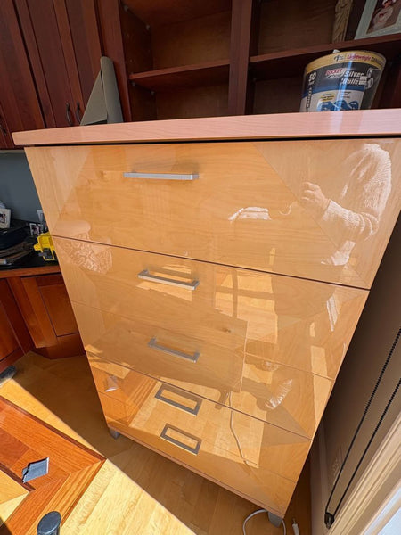 Certainly! Since you mentioned "these images," but haven't provided any images or a full description, I'll draft three generic, distinct alt texts for a dresser category, each under 100 characters: