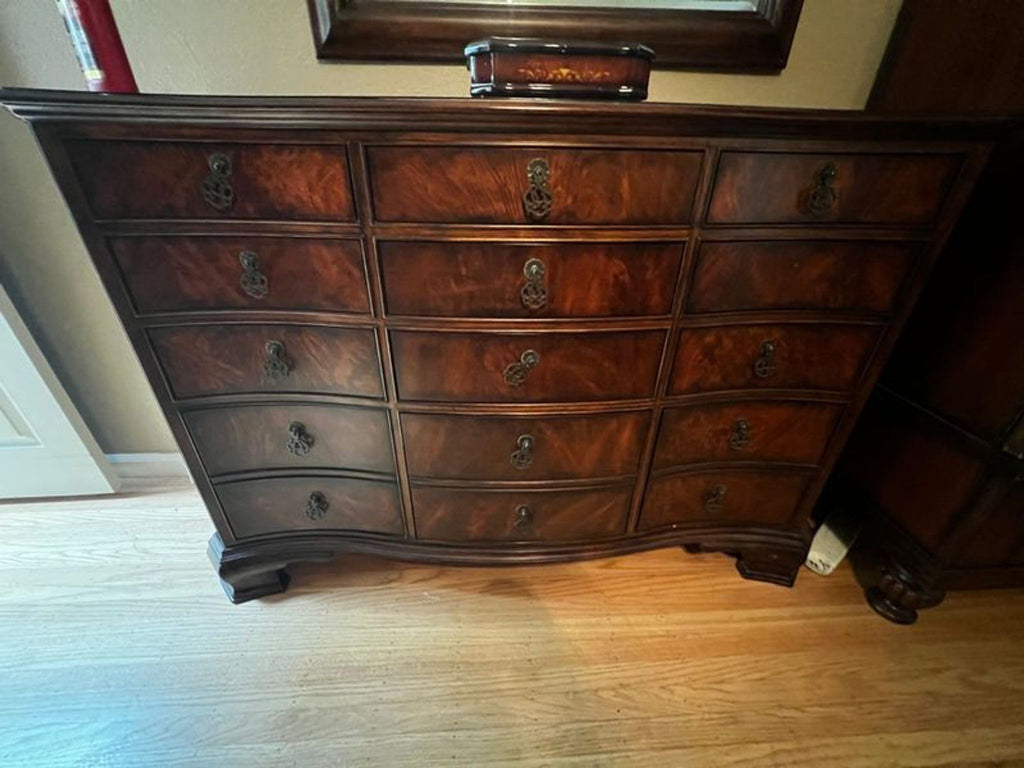 Certainly! However, it seems that you attempted to reference some images, but none were attached, and the full description is missing. If you provide either images or the full description for the dresser item, I can create accurate and distinct alt texts for you. Please upload the images or share the item's description, and I'll be happy to help!
