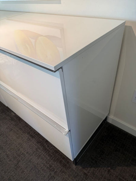 1. Minimalist Scandinavian Design dresser with sleek wooden finish and three spacious drawers.  