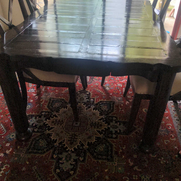 Certainly! However, I don't see the image attached or a full description for the dining set item. Could you please provide the image or its description? This will help me create three distinct summarized alt texts, each under 100 characters, as you requested.