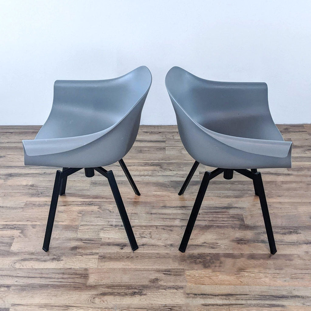 Pair of Swivel Euro Style Chairs