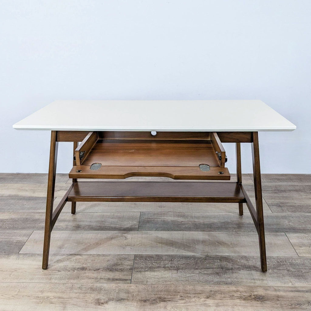 Modern Desk With Wood Drawer