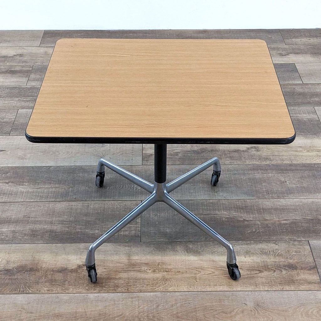 Vintage Herman Miller Eames MCM Rolling Task Side Table