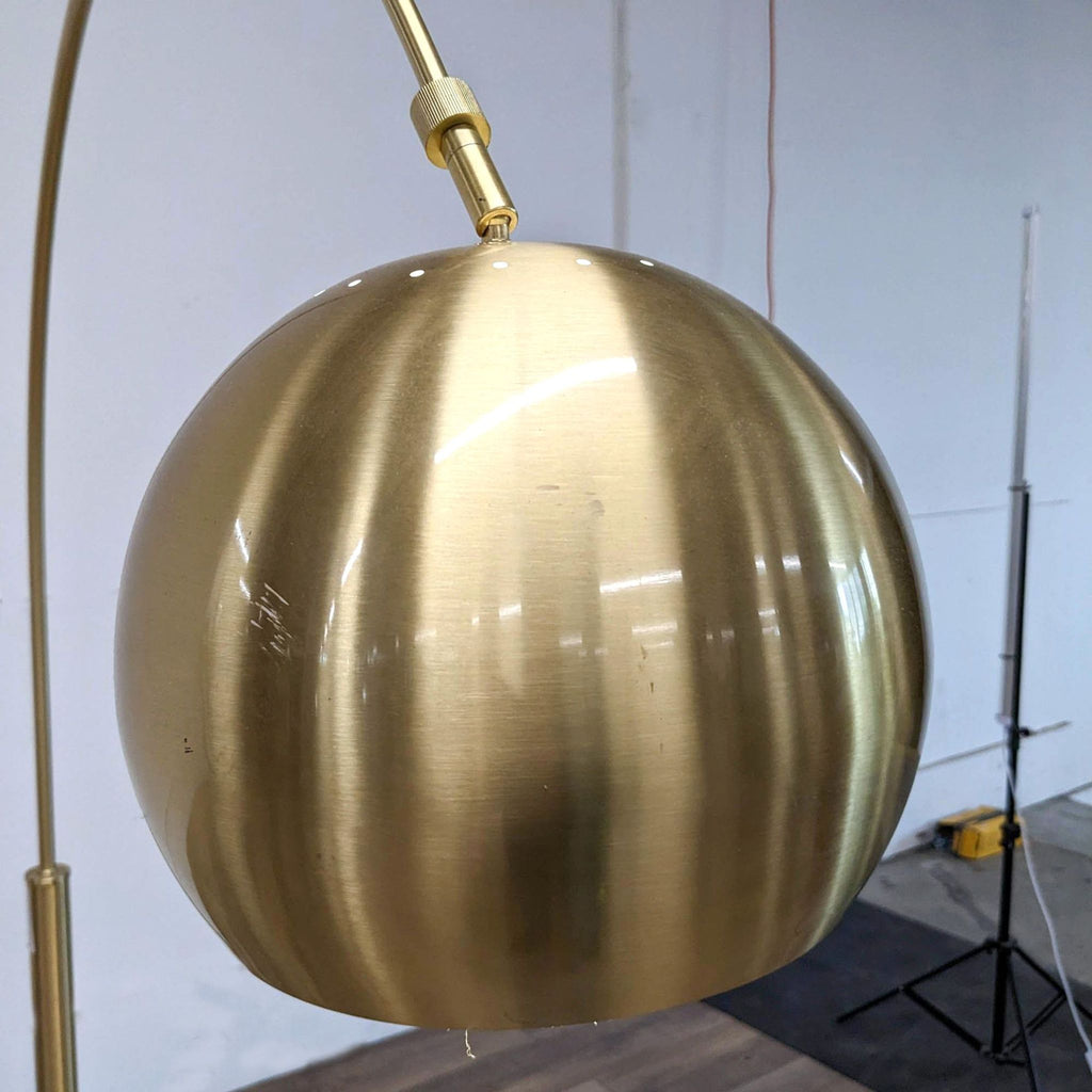 Brushed Brass Look Arc Lamp