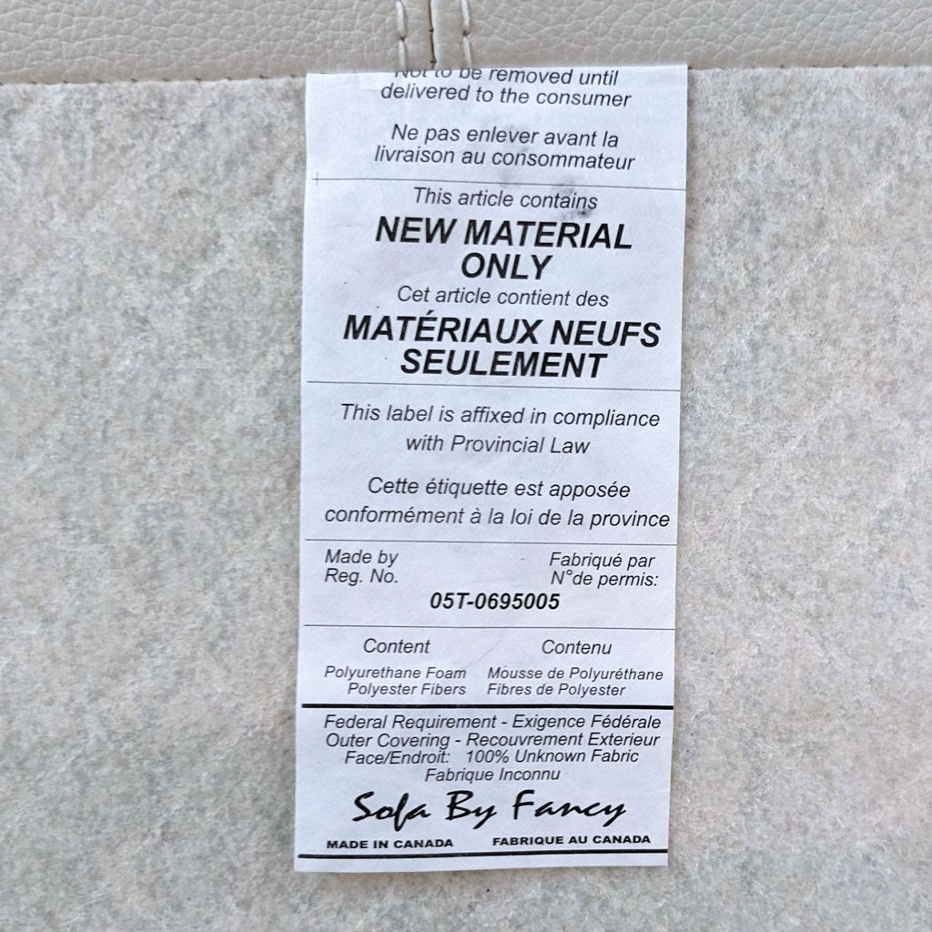 Canadian Brand Leather Loveseat