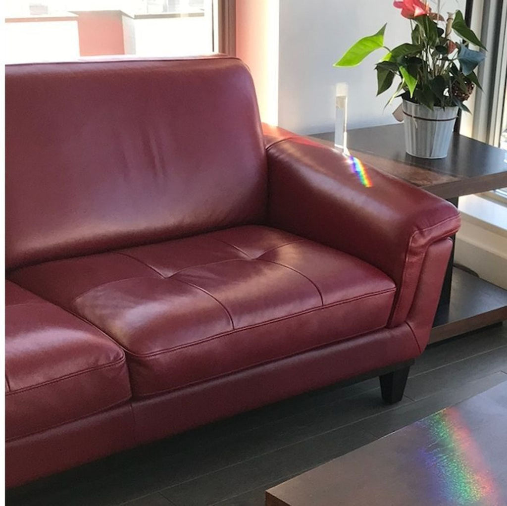 Contemporary Ana Furniture sofa from 2019, three-seater style, with clean lines and plush seating.