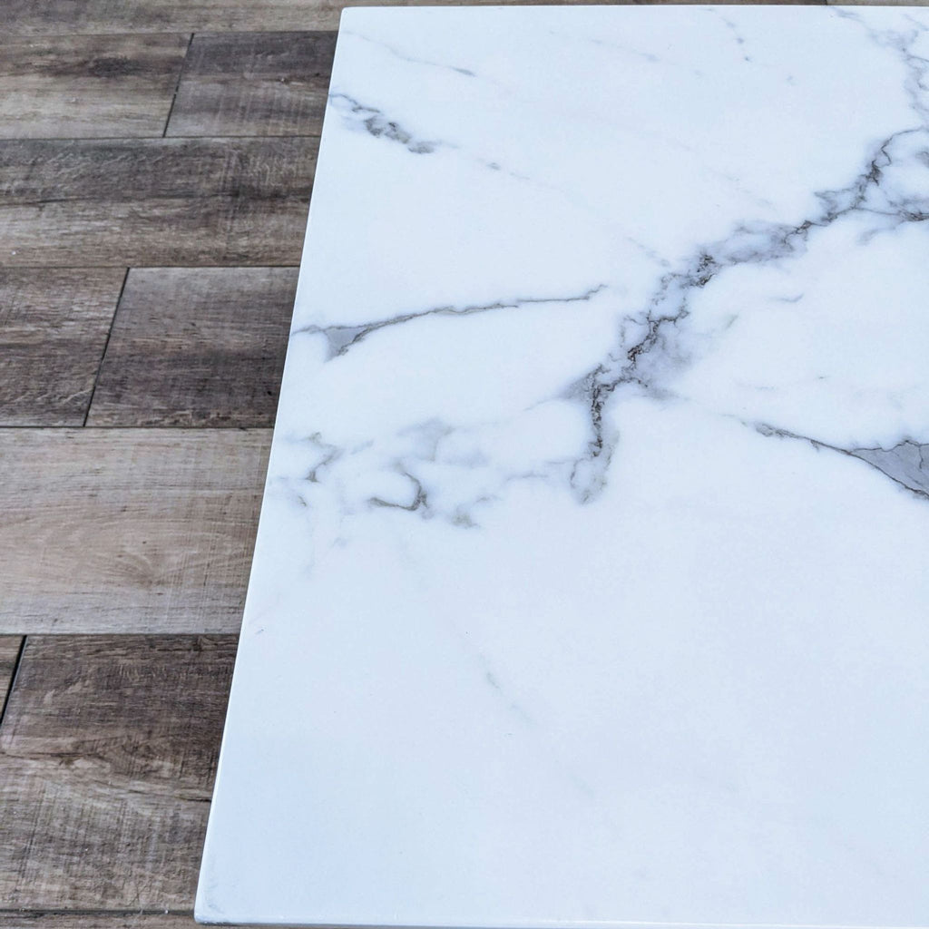 Sled Coffee Table with Marble Top