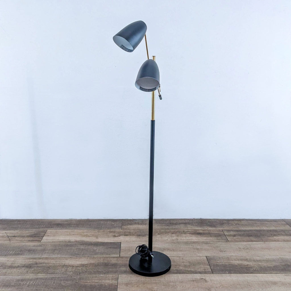 a pair of floor lamps in the style of [ unused0 ]