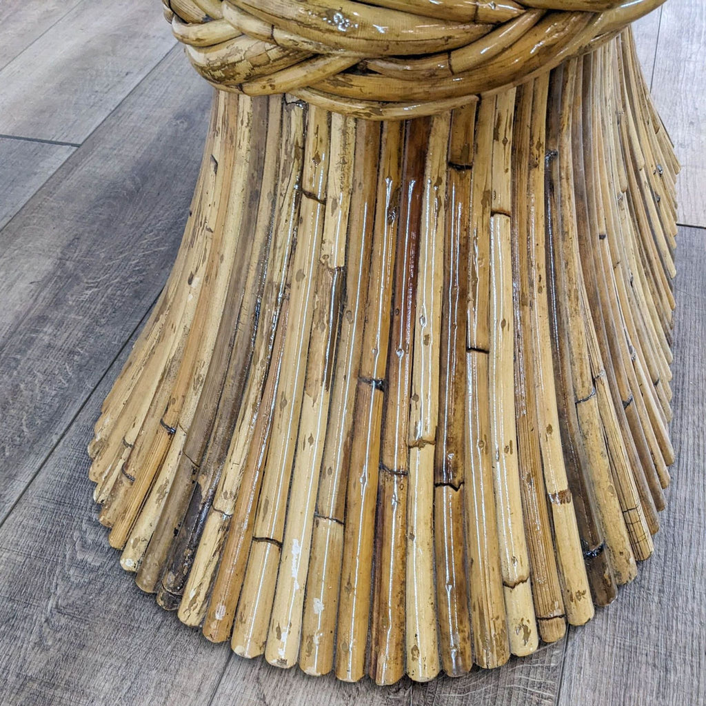 Oval Bamboo “Sheaf of Wheat” Dining Table