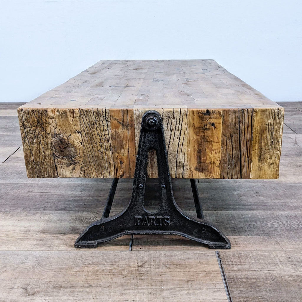 Restoration Hardware Reclaimed Wood Butcher Block Coffee Table