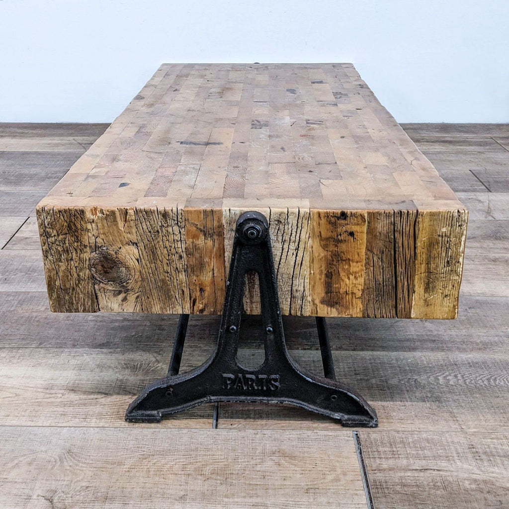 Restoration Hardware Reclaimed Wood Butcher Block Coffee Table