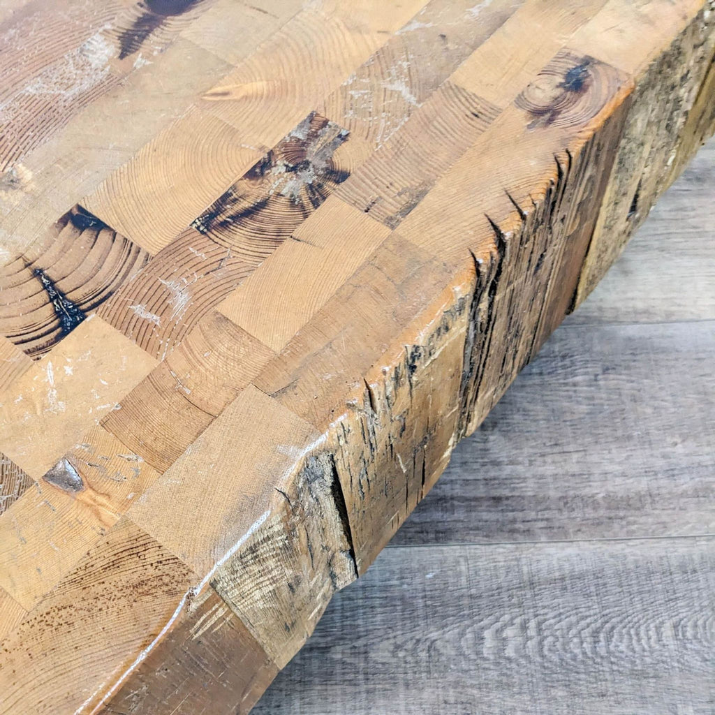 Restoration Hardware Reclaimed Wood Butcher Block Coffee Table