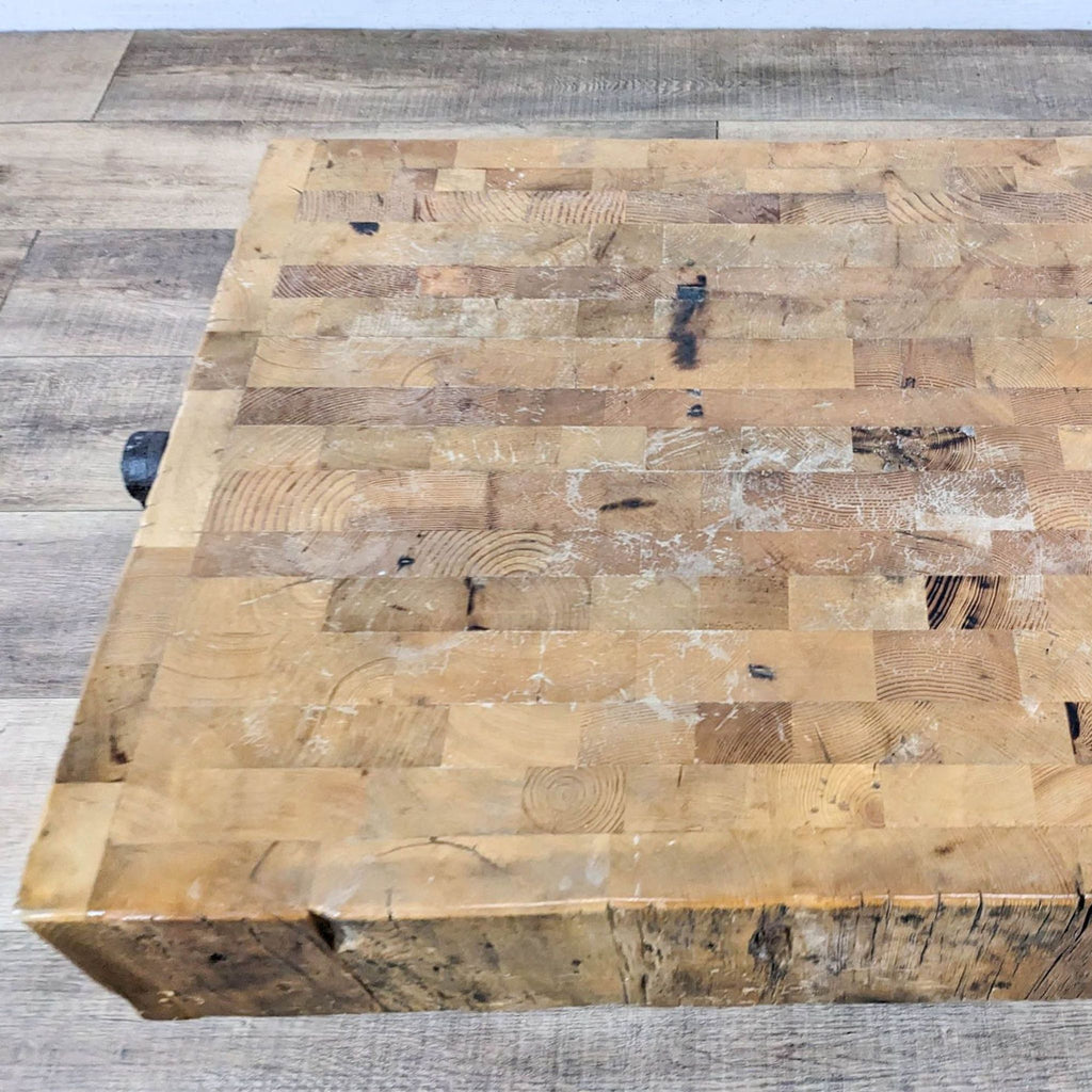 Restoration Hardware Reclaimed Wood Butcher Block Coffee Table