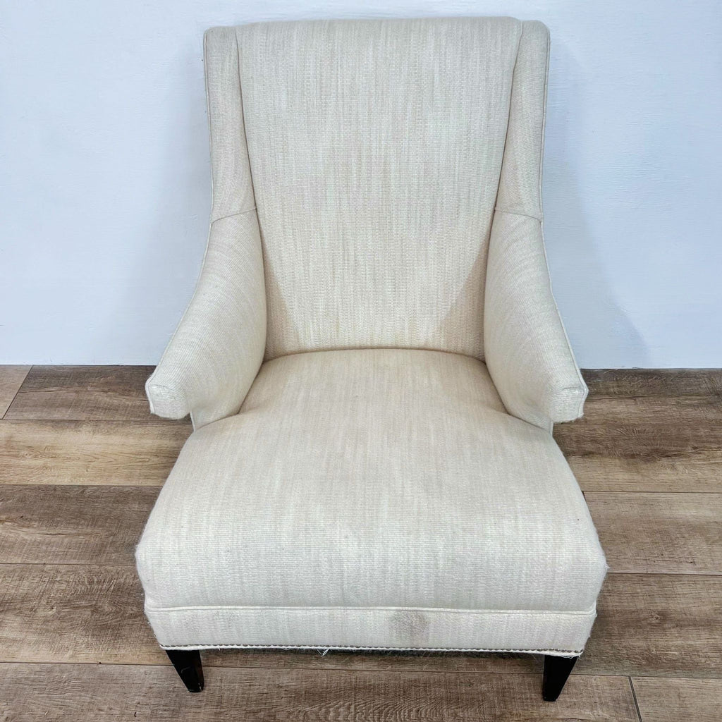 Contemporary Cream Colored Wingback Chair