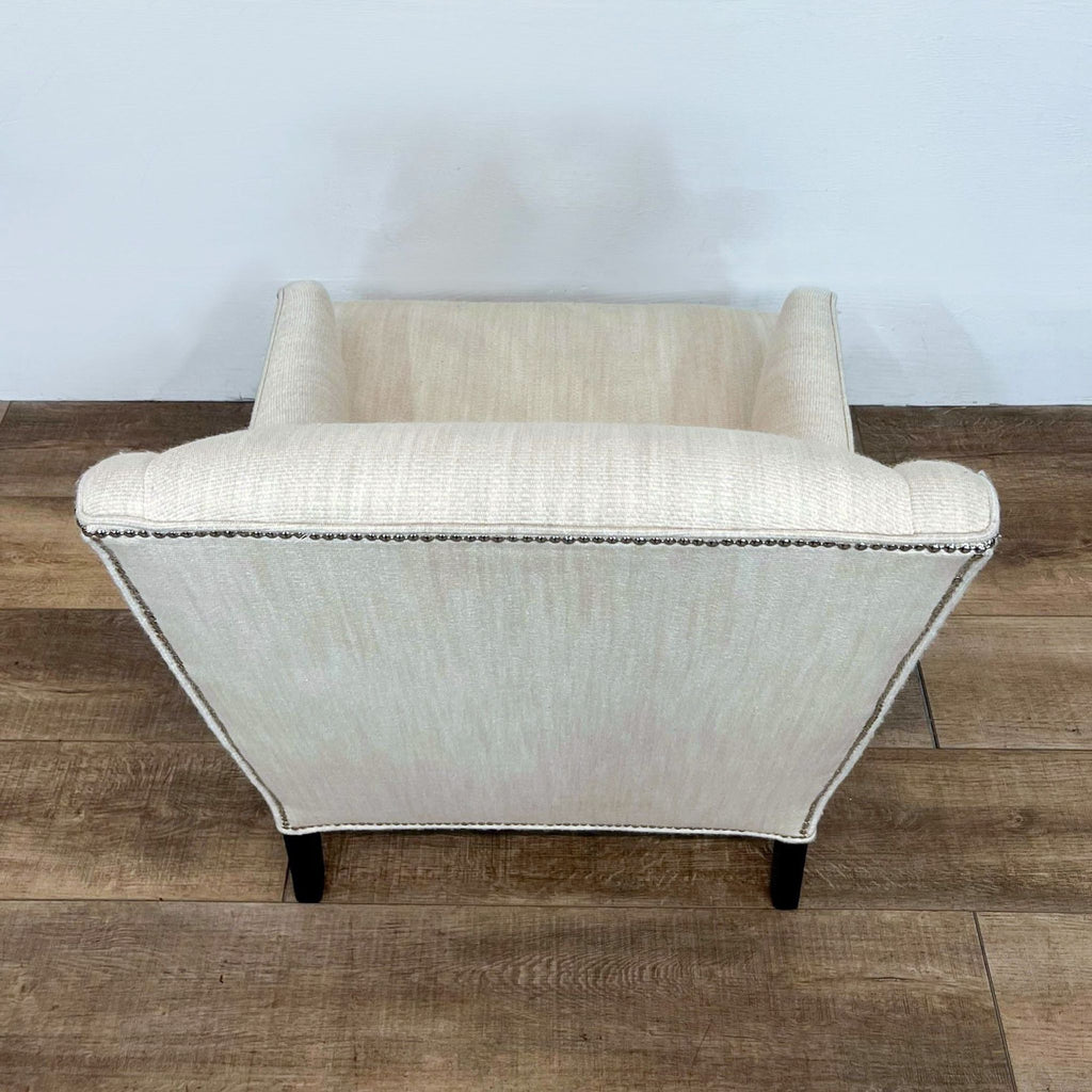 Contemporary Cream Colored Wingback Chair