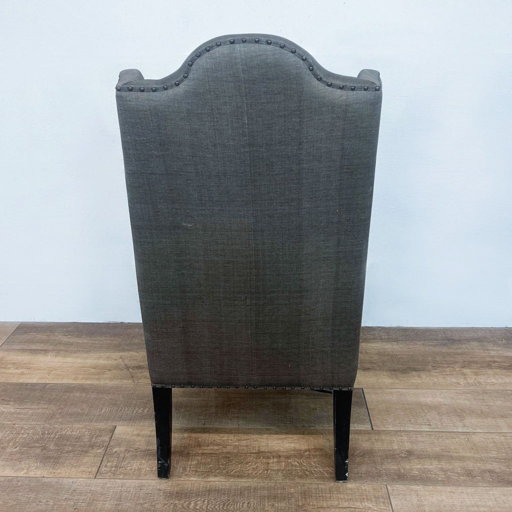 a pair of french art deco black velvet back chairs