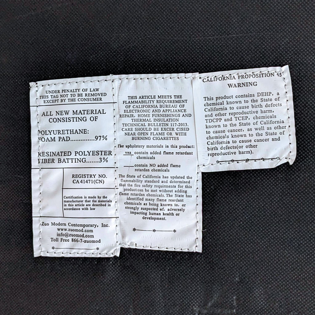 Zuo Modern Bricknell Collection Bench