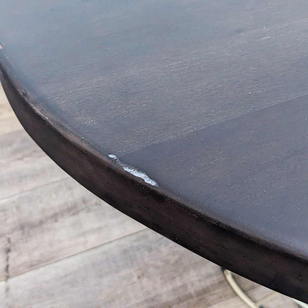 Oval Dining Table with Geometric Base