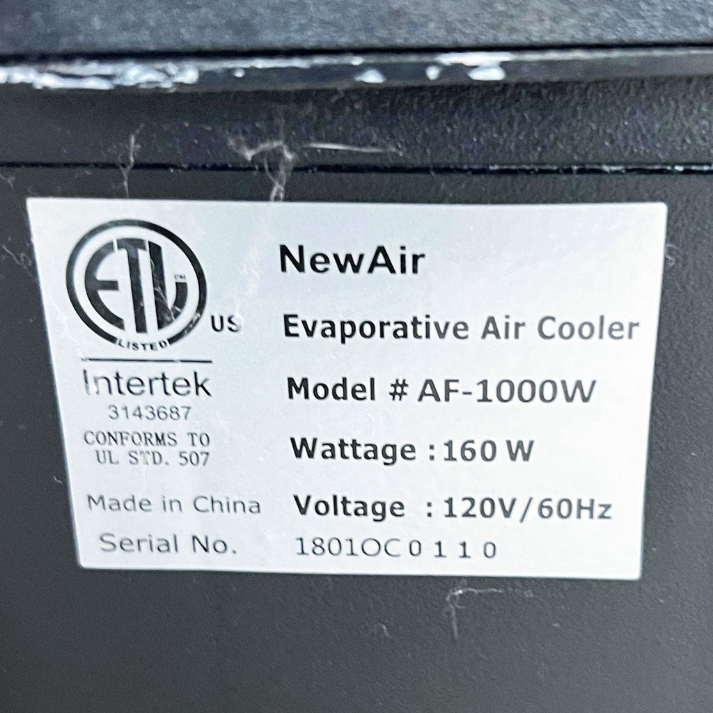 Two NewAir AF-1000W, Portable Indoor Tower Fan w/ Evaporative Air Cooler/Humidifier 300 Sq.ft. Range