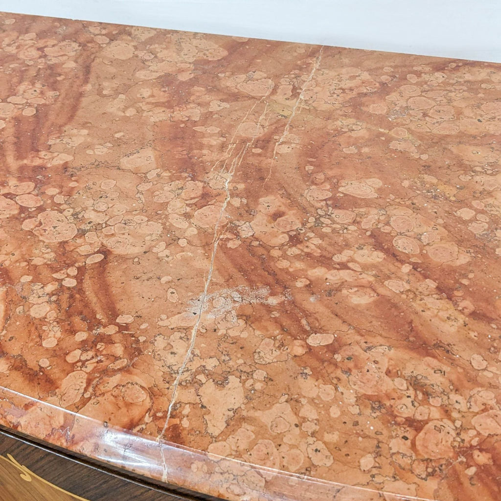 Antique Marble Top French Louis XV 2 Drawer Commode