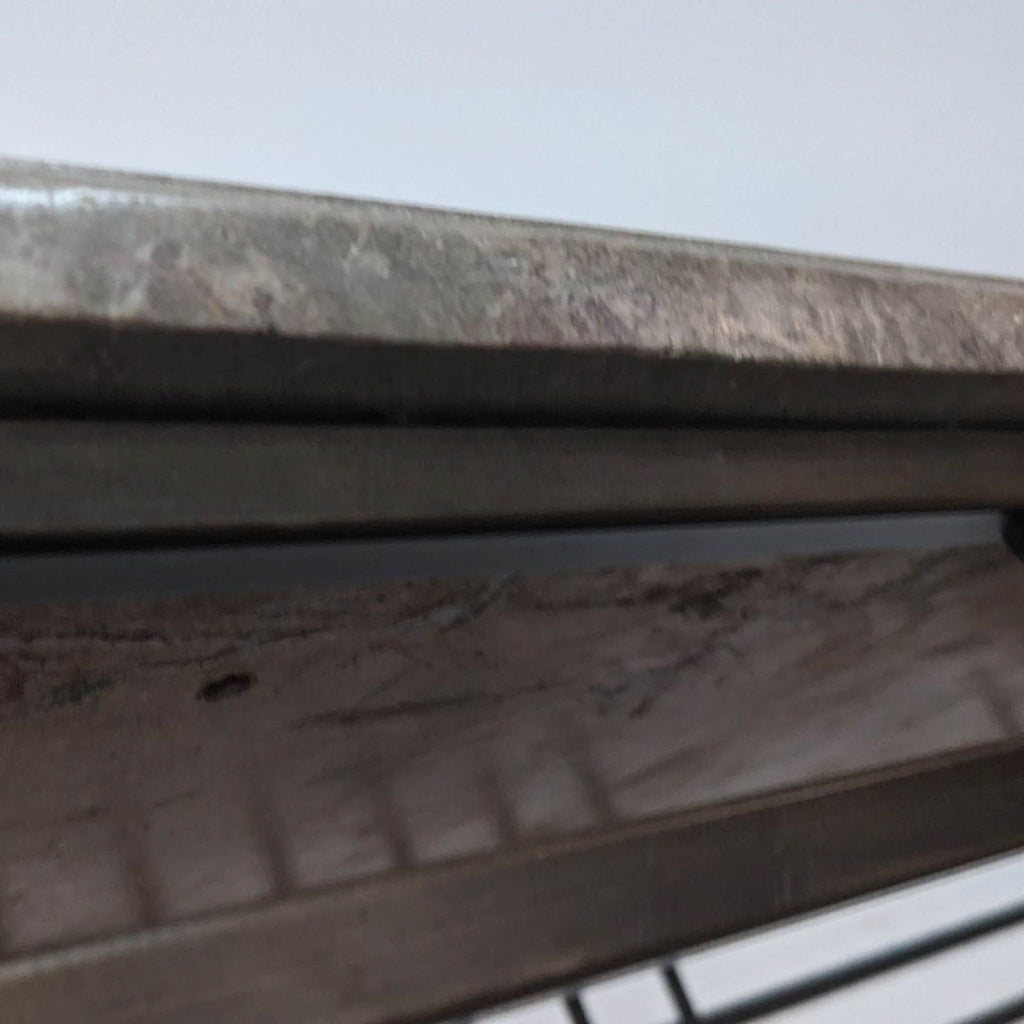 Metal Base Console Table with Stone Top