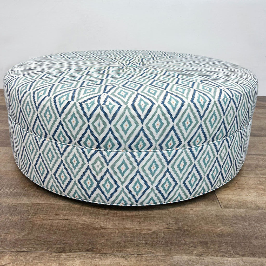 Stylish 52" ottoman with geometric design from Reperch's furniture line.