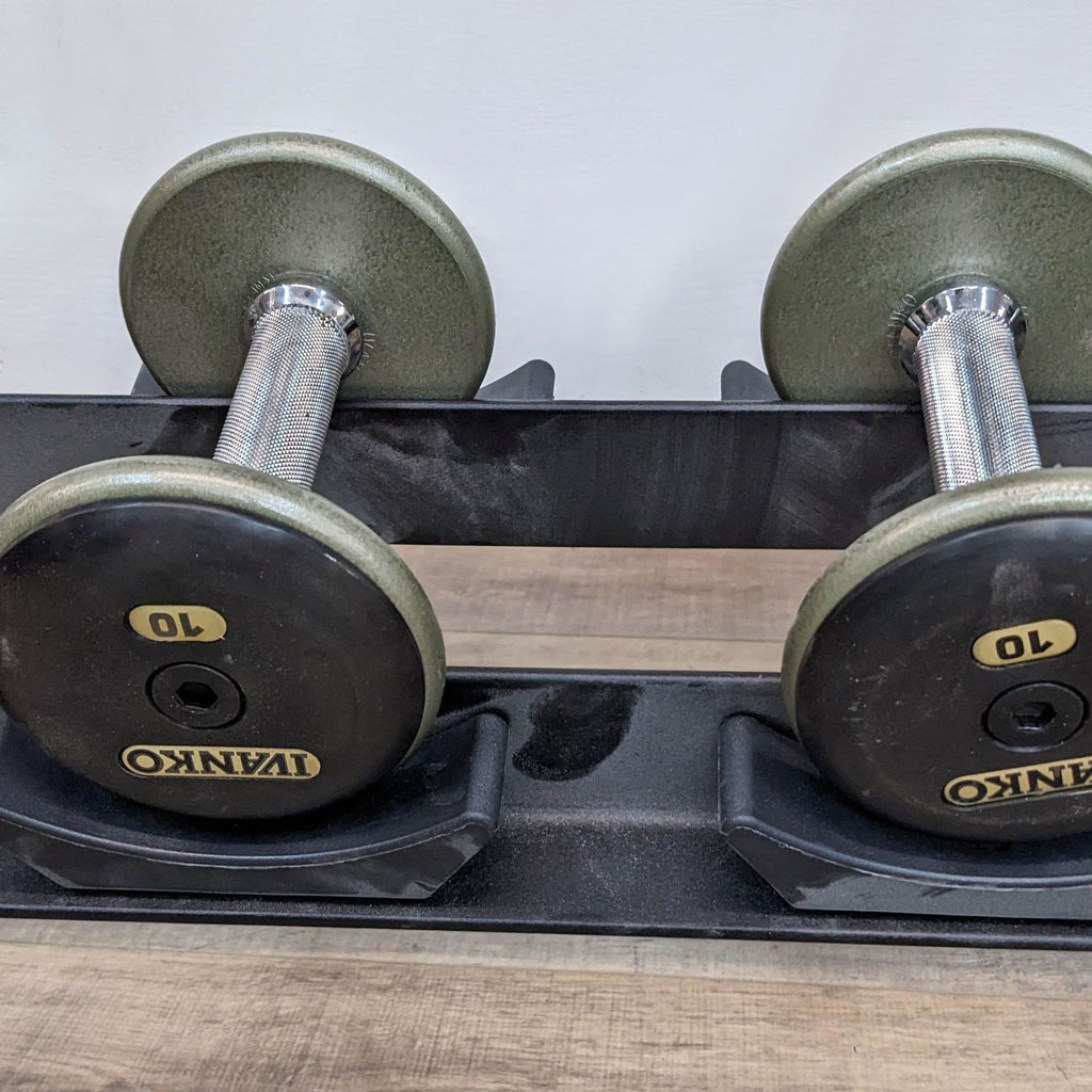 Ivanko RM/EP-1.5 Dumbbells sets 5-50 lbs set, 5-100 lbs and racks