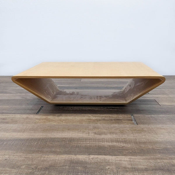 Swedese Brasilia coffee table featuring seamless molded veneer curves.