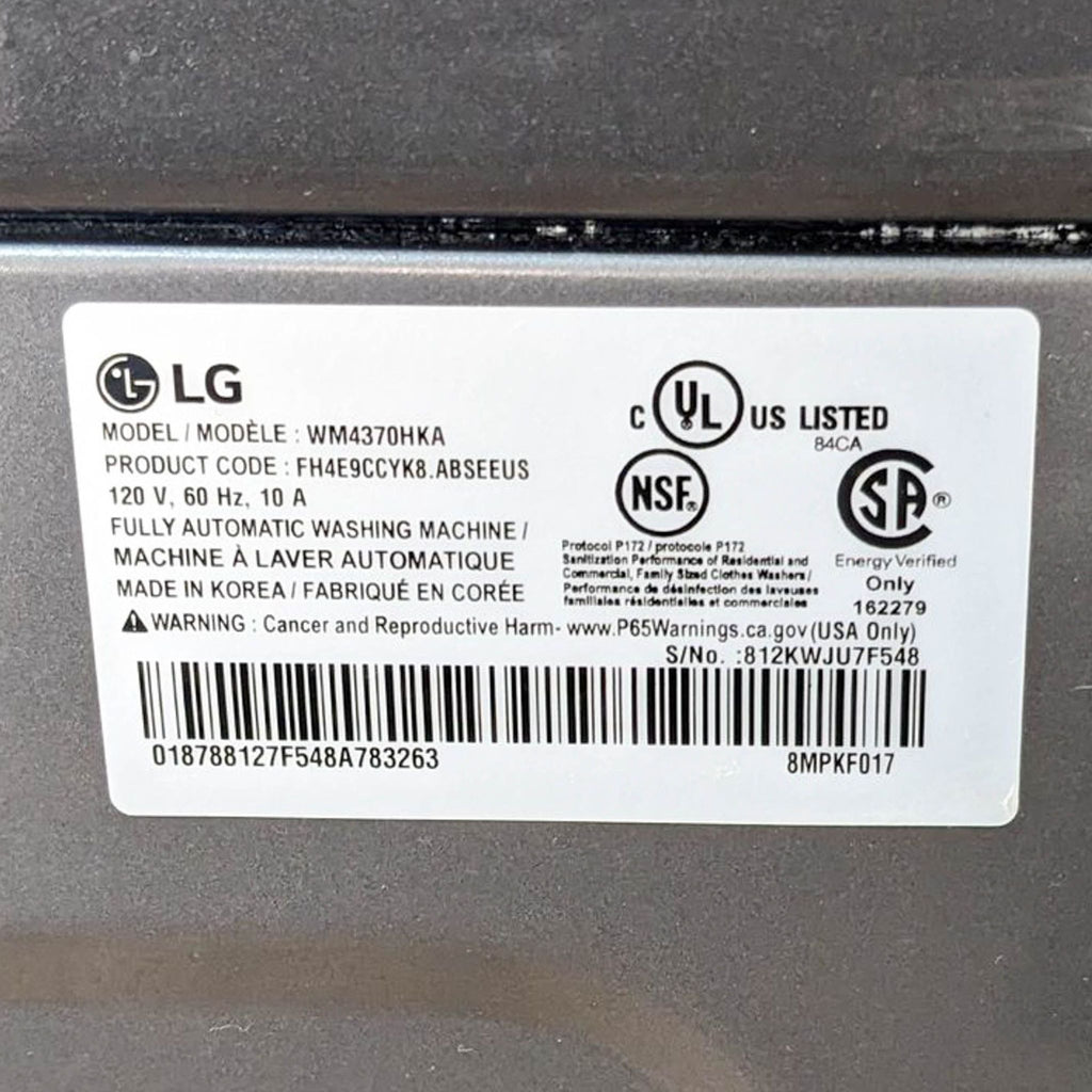 LG Turbo Wash WM4370HKA