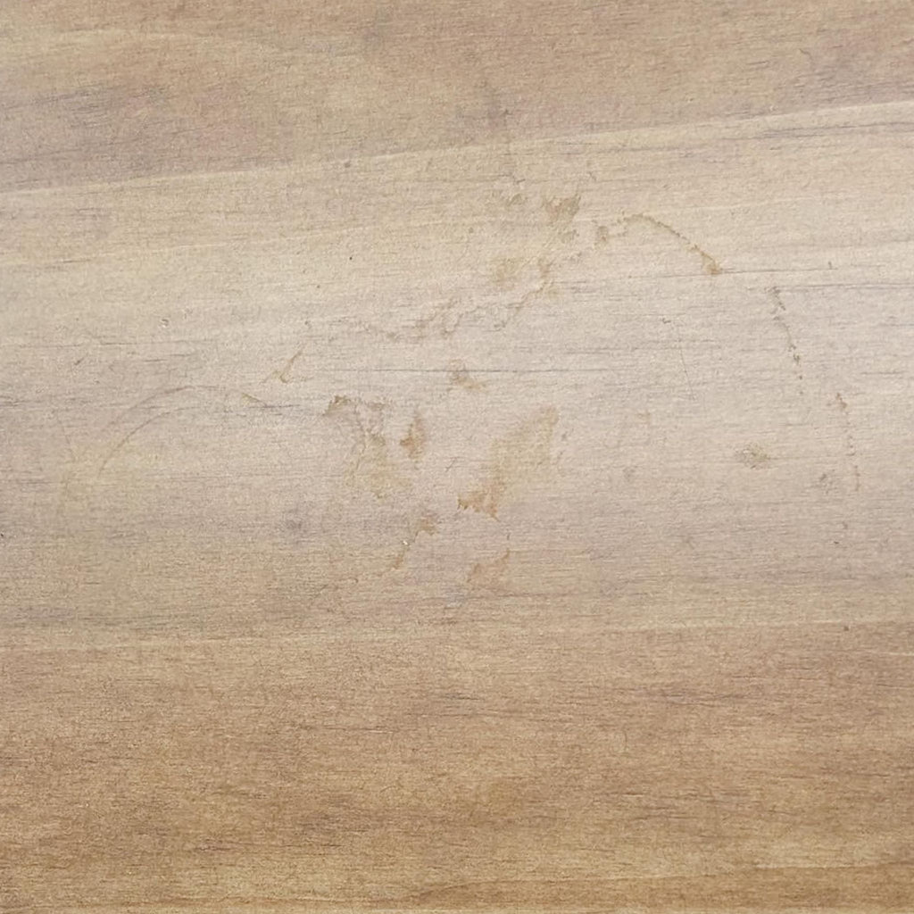 Close-up of pine wood grain with a cinnamon stain.