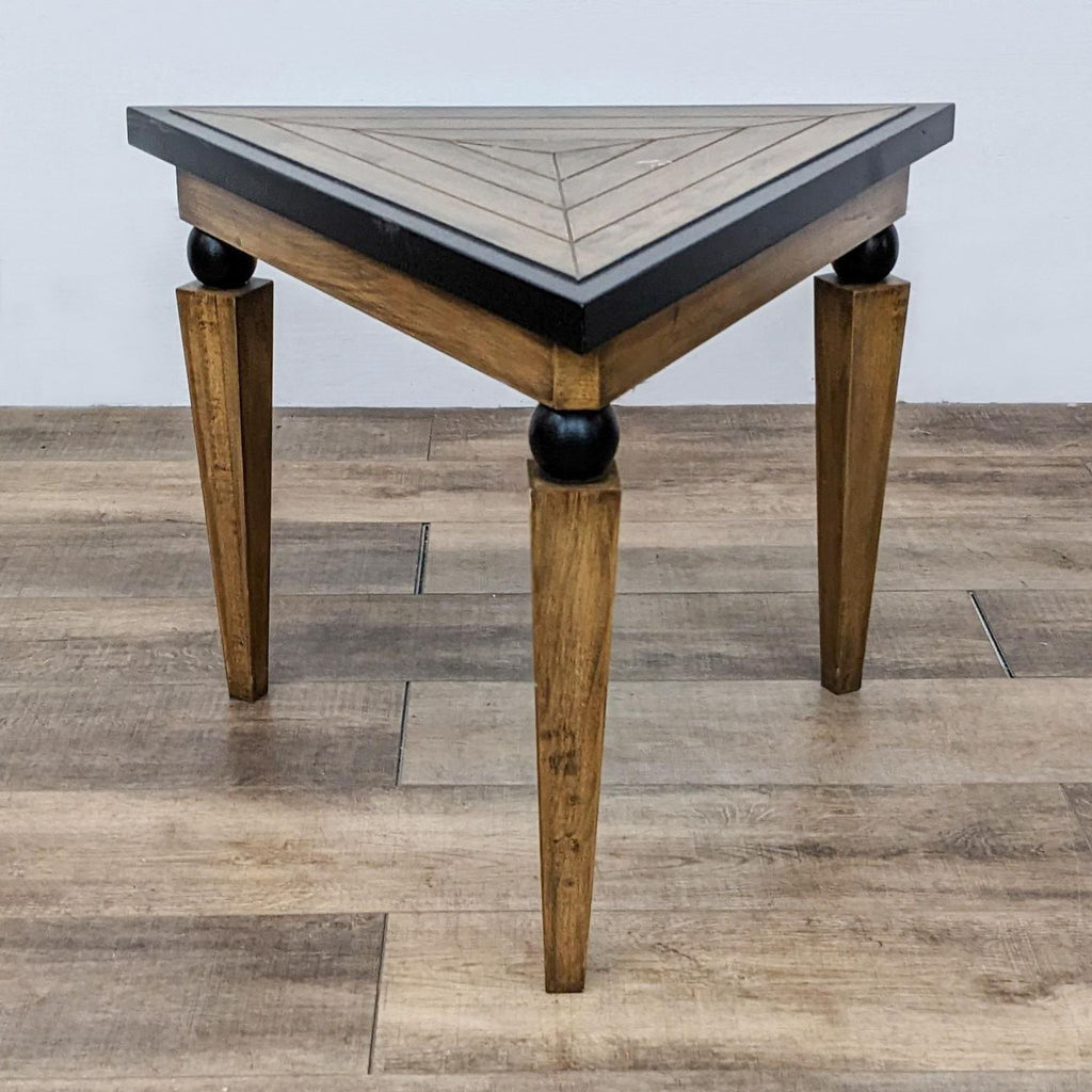 Triangular Wood Side Table