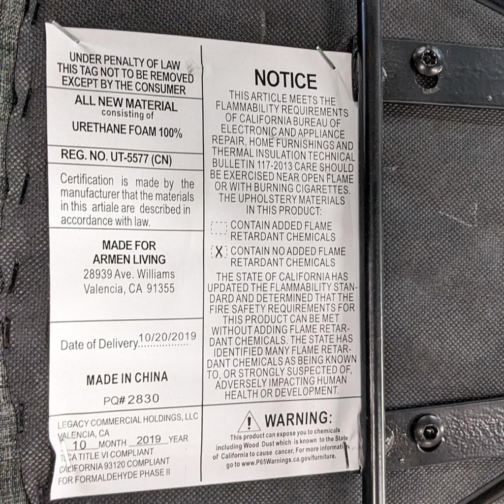 Armen Living Palmetto Accent Chair