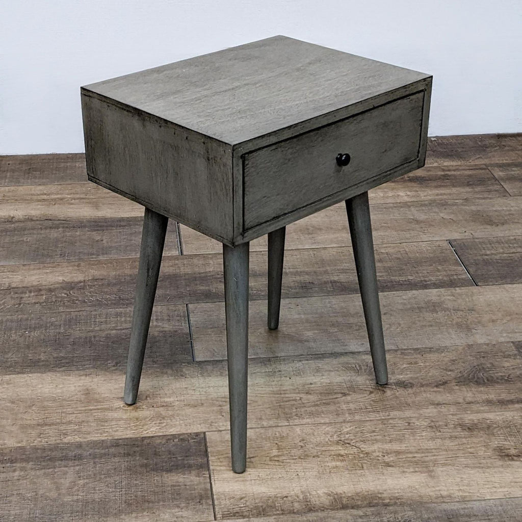 One Drawer Mid-Century Nightstand