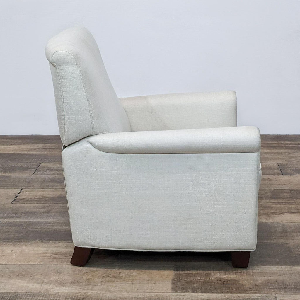 Pottery Barn Irving Upholstered Roll Arm Recliner