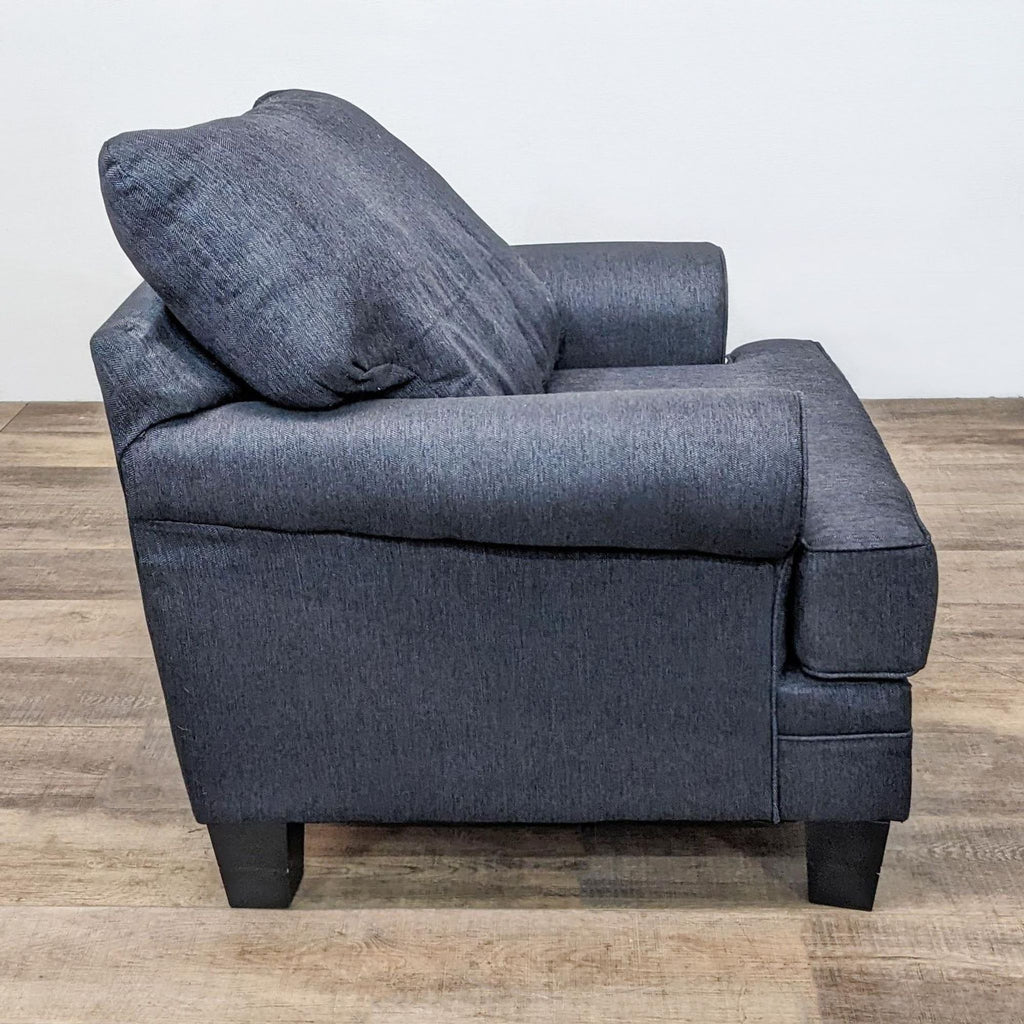 Contemporary Upholstered Lounge Chair and Ottoman