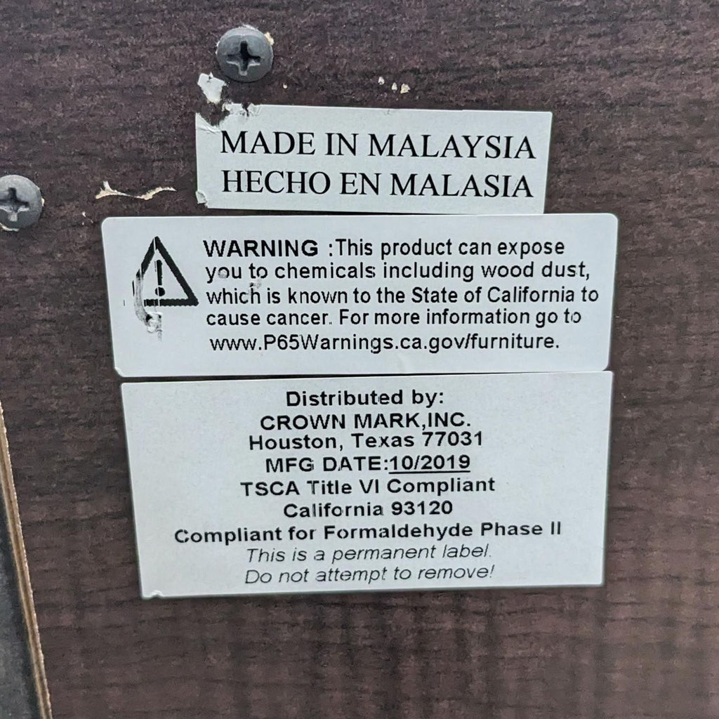 Crown Mark Two Drawer Nightstand