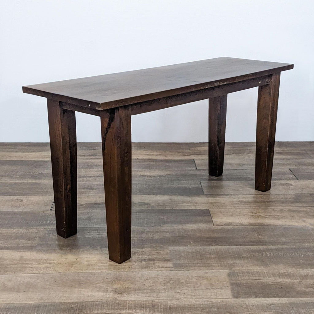 Crate and Barrel Wood Console Table