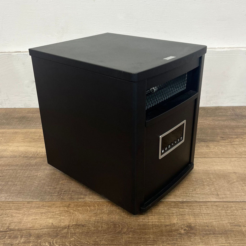 Side angle of the Lifesmart heater showing its sleek, compact design.  