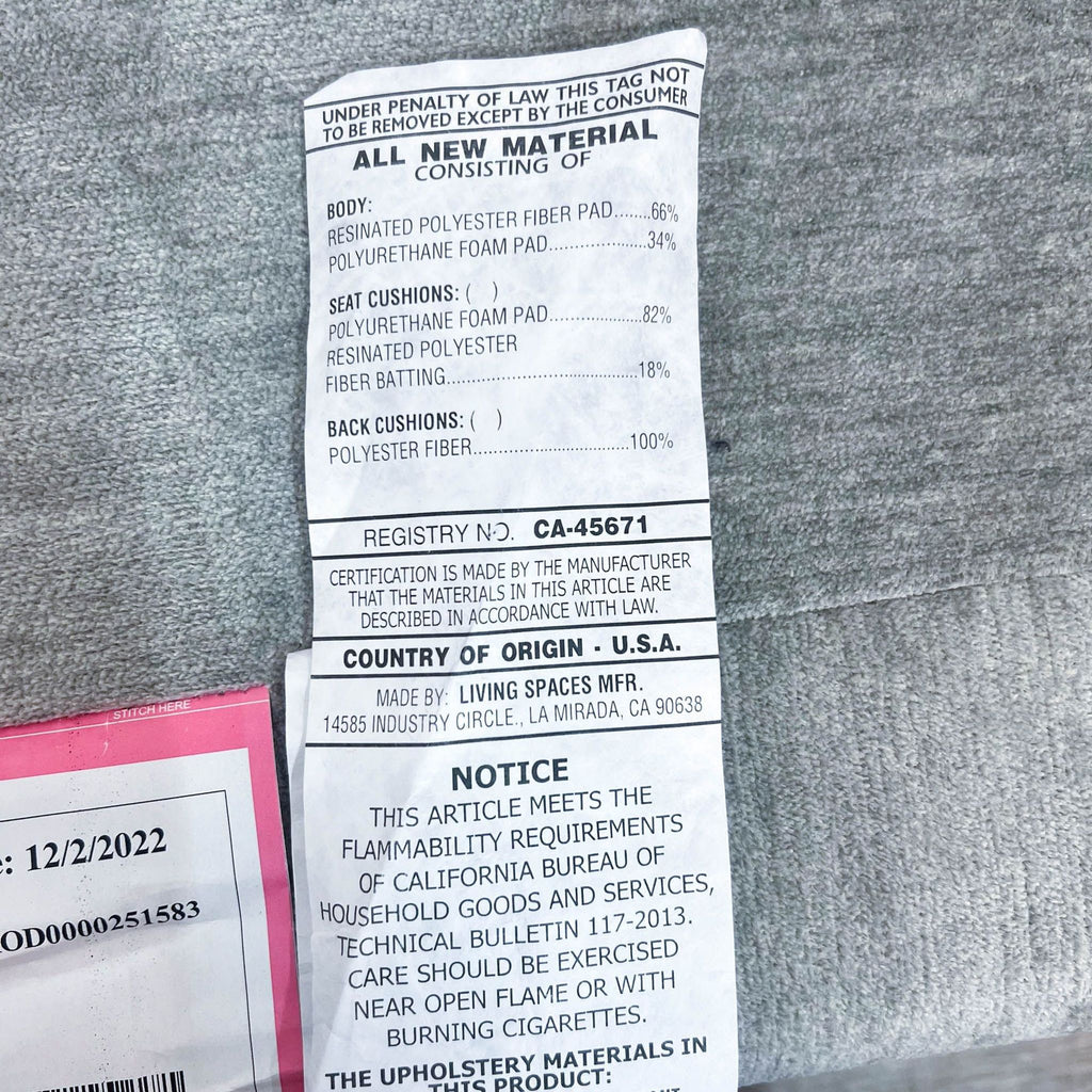 Living Spaces Lodge Foam Sleeper Sofa