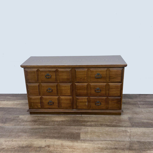 Vintage Reperch 6-drawer double dresser with raised panel fronts from Ward Furniture.