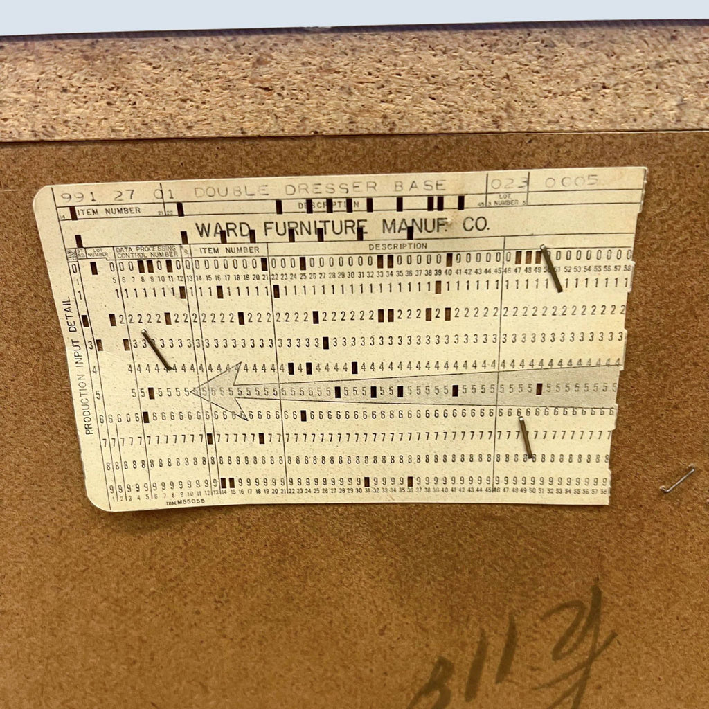 Vintage Ward Furniture Double Dresser