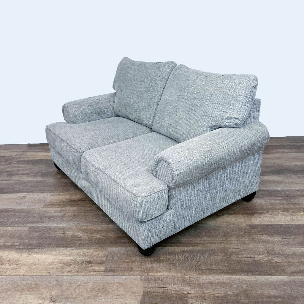 Contemporary Loveseat And Ottoman