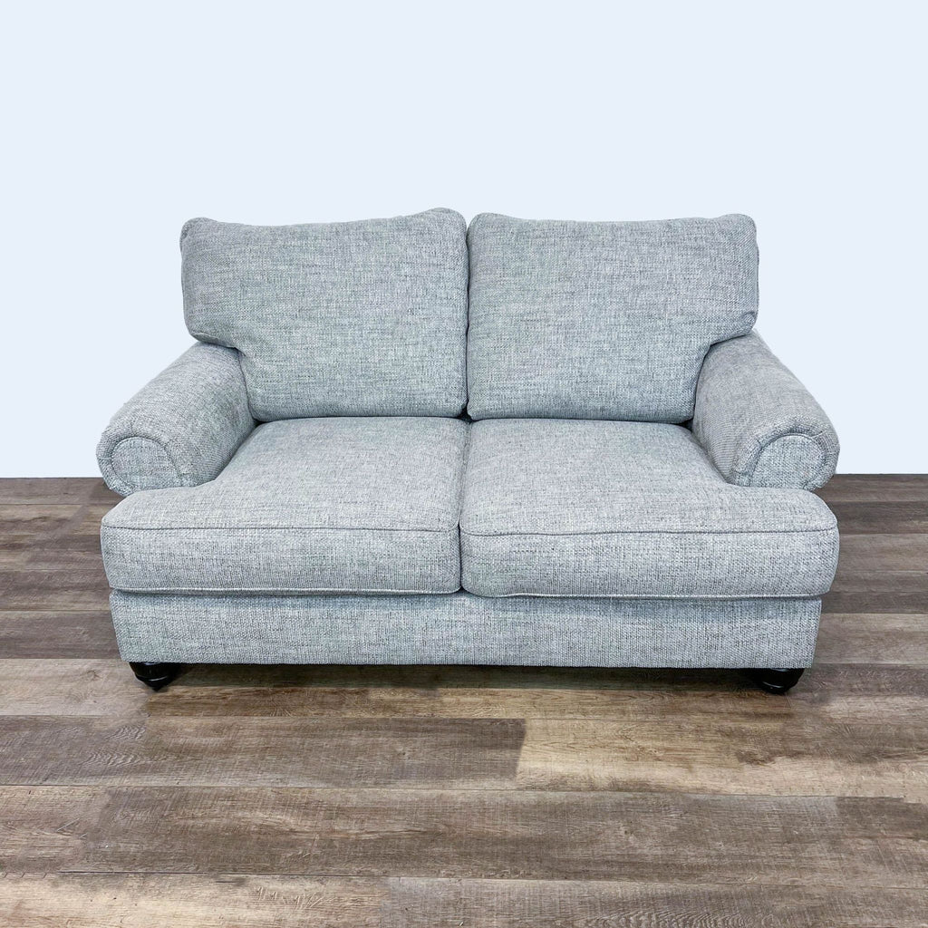Contemporary Loveseat And Ottoman