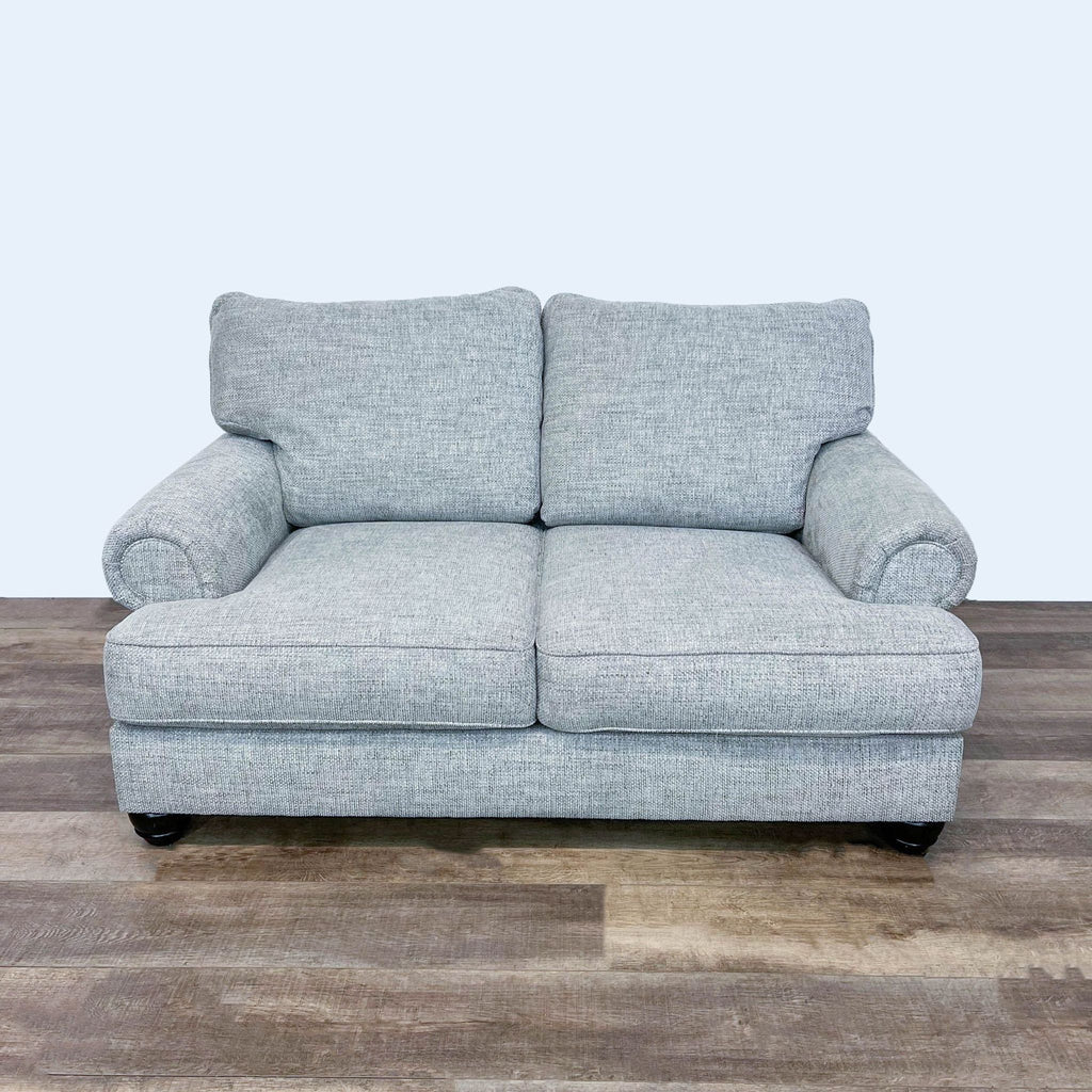 Contemporary Loveseat And Ottoman