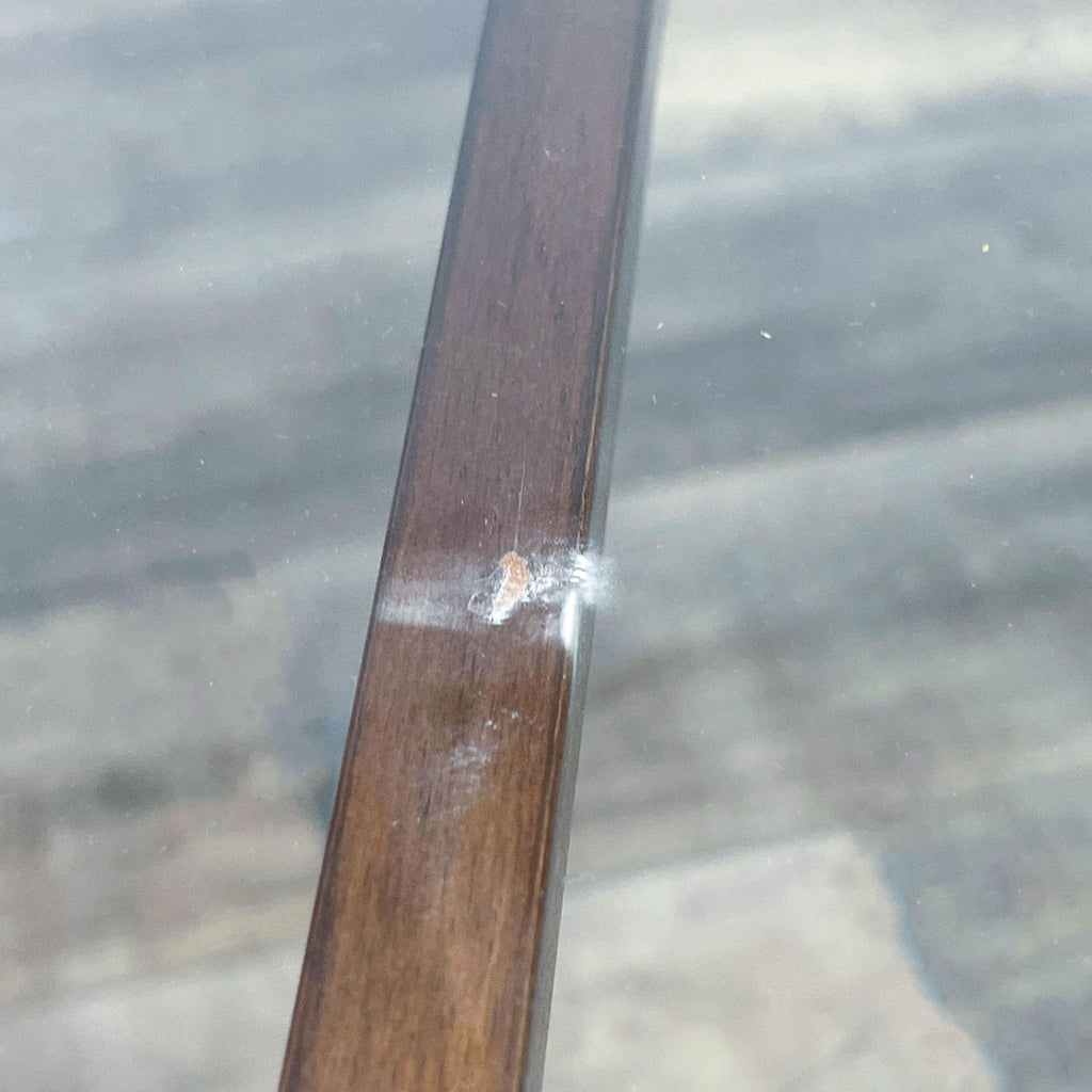 Geometric Wood and Glass Table